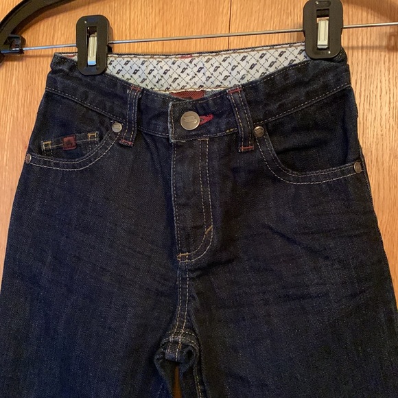 Tony Hawk size 7 dark denim cotton blue jeans boy’s straight leg button zip - Picture 4 of 9